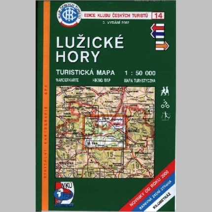 Lužické Hory - mapa  KČT 14