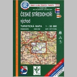 České středohoří - VÝCHOD - mapa  KČT 11