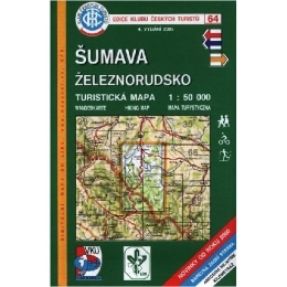 Šumava - Železnorudsko - mapa  KČT 64