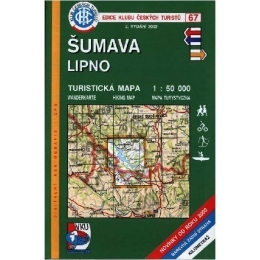 Šumava - Lipno - mapa  KČT 67