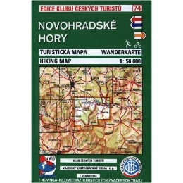 Novohradské hory - mapa KČT 74
