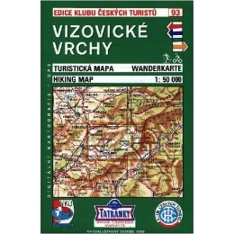 Vizovické vrchy - mapa KČT 93
