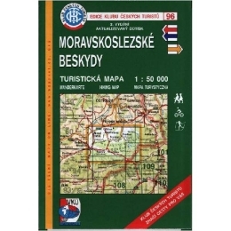 Moravskoslezké Beskydy - mapa KČT 96