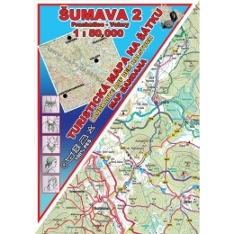 Mapa na šátku - Šumava 2, Prachatice, Volary