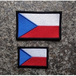 Česká vlajka nášivka s lemem