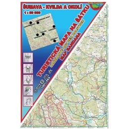Mapa na šátku - Šumava Kvilda a okolí