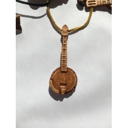 Dřevěný přívěsek - banjo