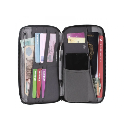 Pouzdro na doklady Lifeventure RFiD Travel Wallet Recycled