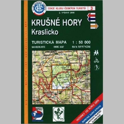 Krušné hory - Kraslicko - mapa  KČT 03