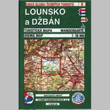 Lounsko a Džbán - mapa  KČT 08