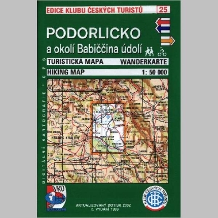 Podorlicko a okolí Babiččina údolí - mapa  KČT 25