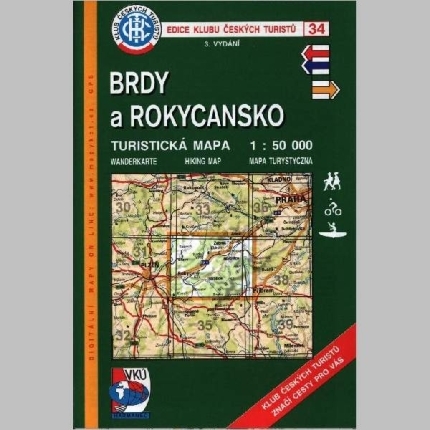 Brdy a Rokycansko - mapa  KČT 34