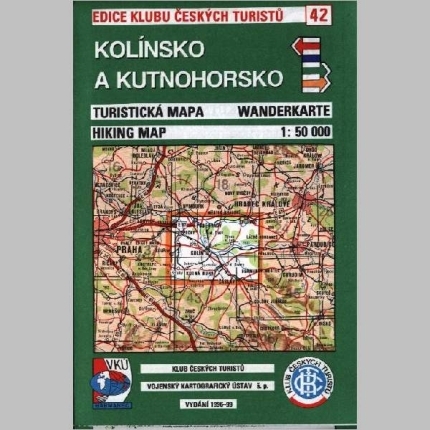 Kolínsko a Kutnohorsko - mapa  KČT 42