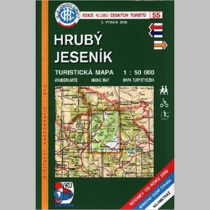 Hrubý Jeseník - mapa  KČT 55