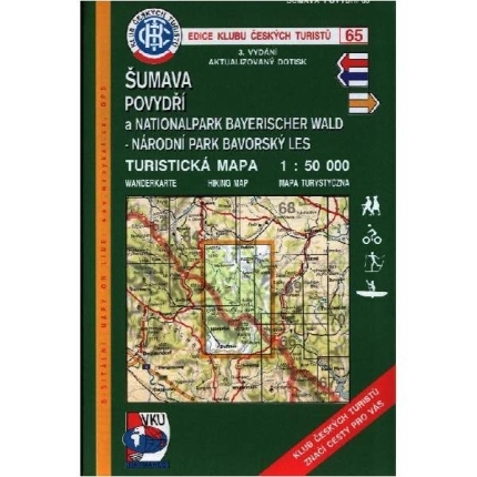 Šumava - Povydří - mapa  KČT 65