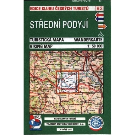 Střední Podyjí - mapa KČT 82