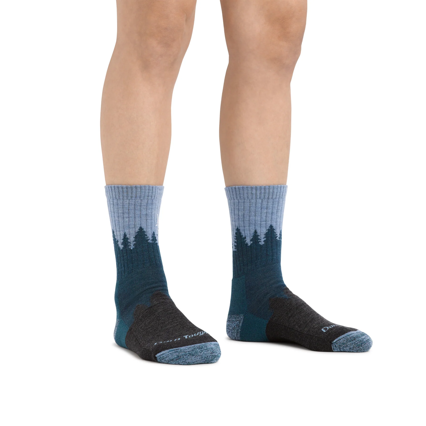 Darn Tough Treeline Micro Crew Midweight with Cushion - S - Dark Teal - 3