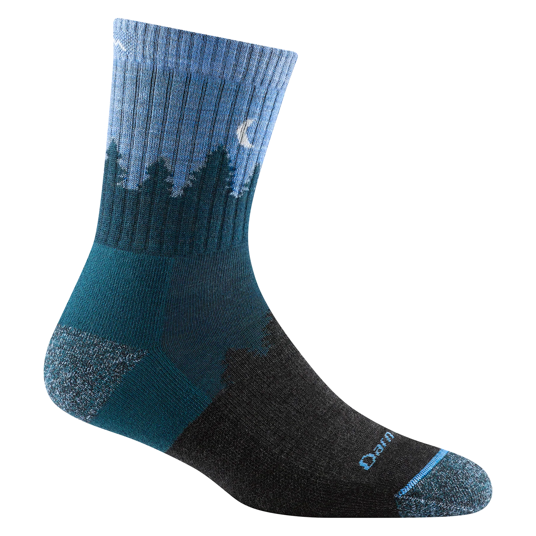 Darn Tough Treeline Micro Crew Midweight with Cushion - S - Dark Teal - 1